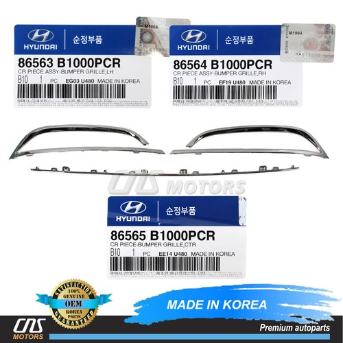 GENUINE FRONT BUMPER GRILLE TRIM CHROME MOLDINGS for 1516 Genesis