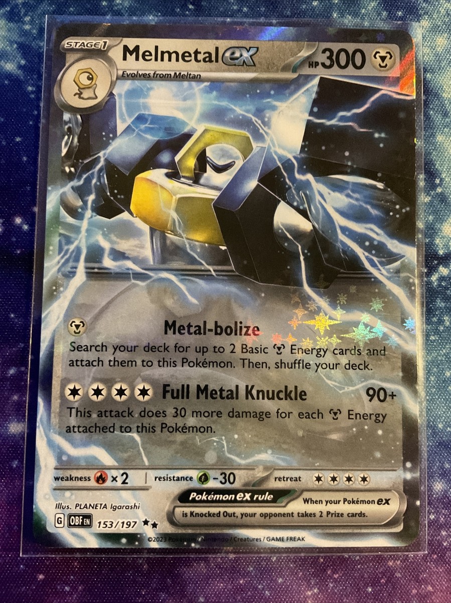 Pokemon MELMETAL EX 153/197 Obsidian Flames ULTRA RARE HOLO