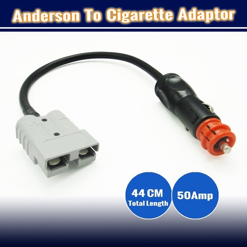 50A AMP ANDERSON STYLE PLUG TO MALE CIGARETTE PLUG SOCKET ADAPTER CABLE LEAD 12V - Picture 13 of 24