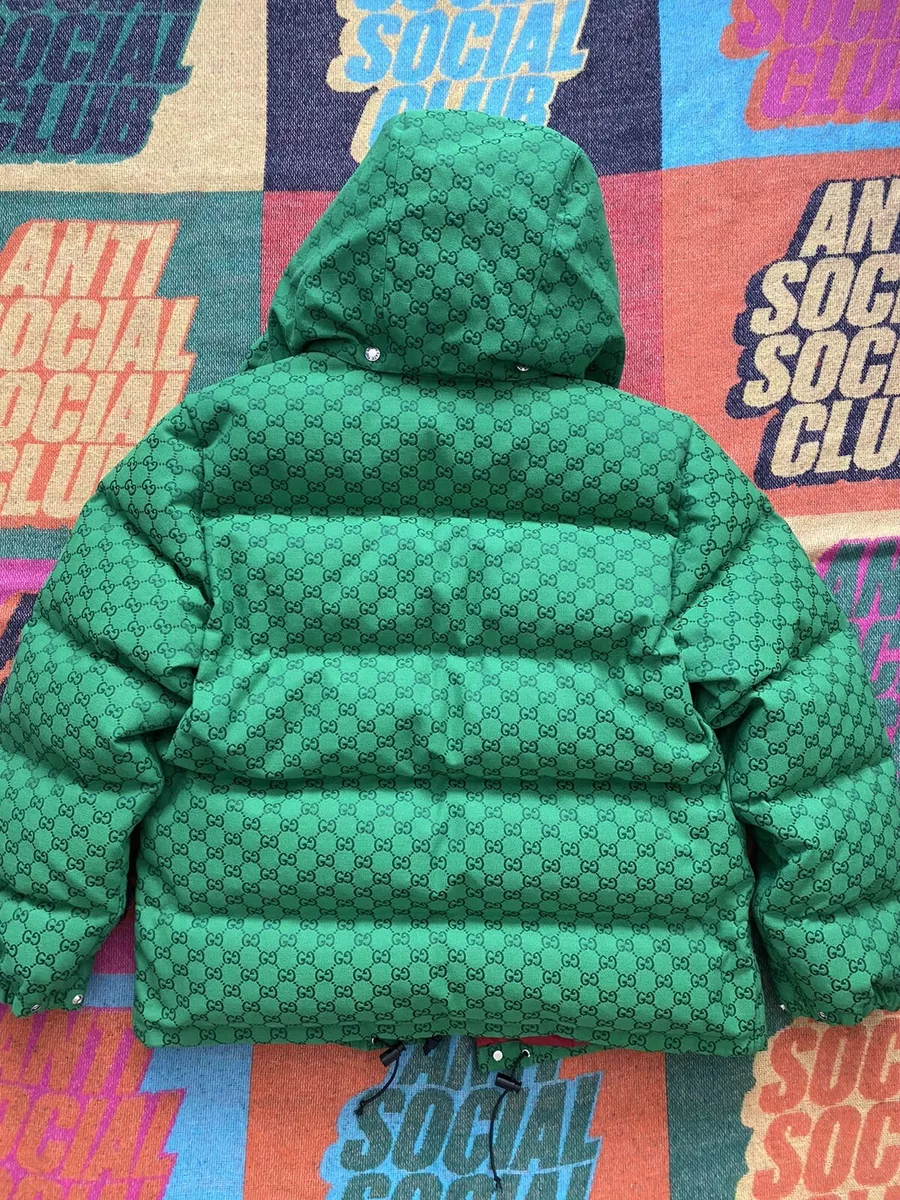 Gucci x The North Face Nylon Mountain Jacket Fir Green Size M SAMPLE RARE