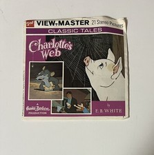 vtg CHARLOTTE'S WEB GAF VIEW-MASTER REELS packet with booklet 1973 Hanna Barbera