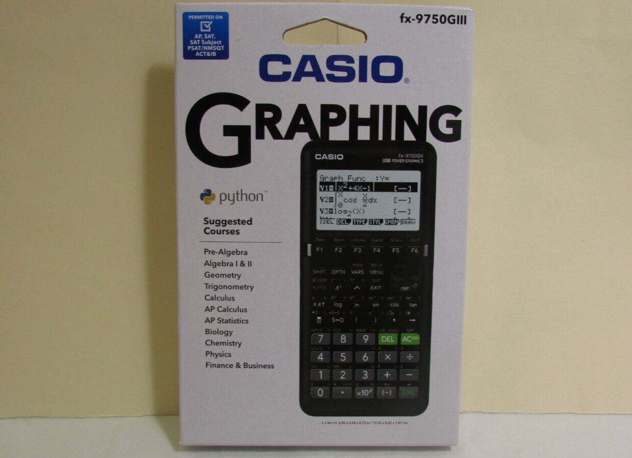 College Calculator Casio Fx-9750GIII Graphing Calculator (Renewed