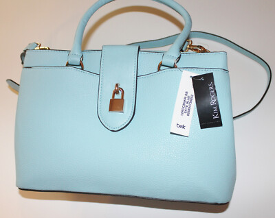 Kim Rogers Sky Blue Shoulder Bag with Handles and Detachable