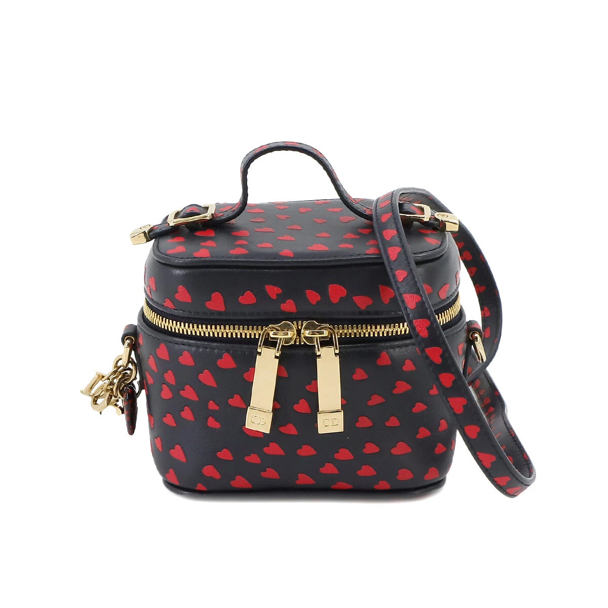 Christian Dior Ladydior Micro Vanity 2 voies sac à bandoulière à main coeurs 90231714