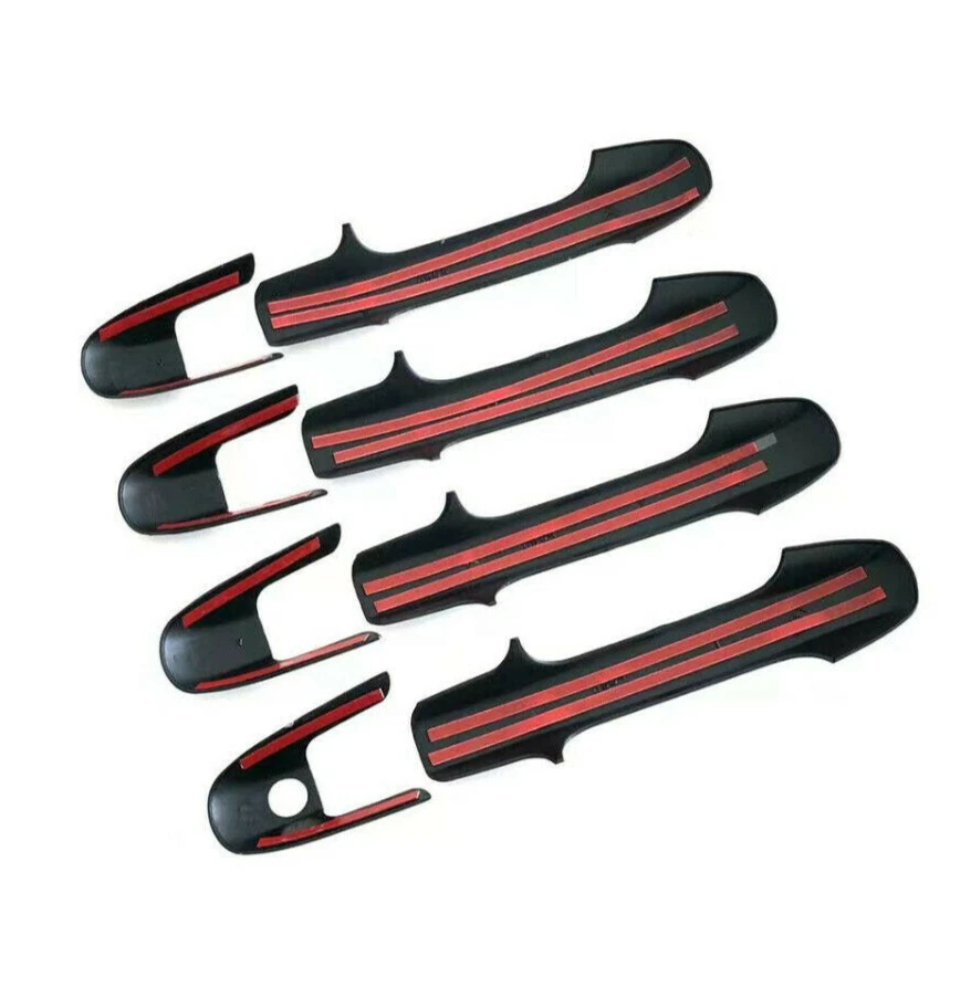 Sobreposição de capas de maçaneta de porta preto brilhante Honda Accord 2003 2004 2005 2006 2007 - Imagem 2 de 4