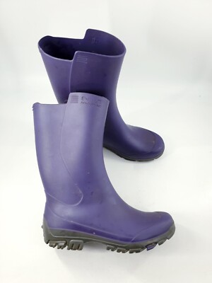 Decathlon Solognac size 12/13 (31/32) purple rubber wellies UK