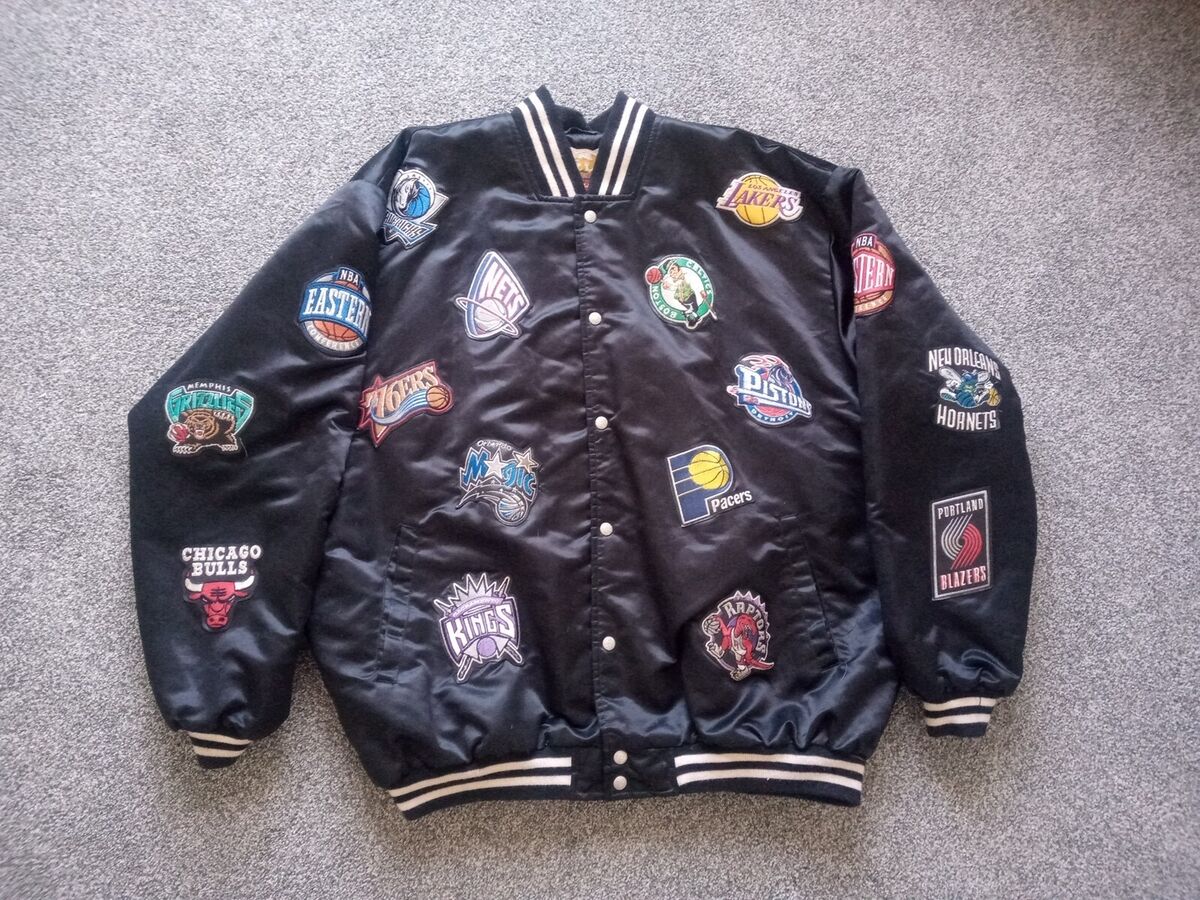 Vintage Jeff Hamilton 4XL NBA Logo Jacket 90s. (32 Teams Vintage Jeff Hamilton 4XL NBA Logo Jacket 90s. (32 Teams