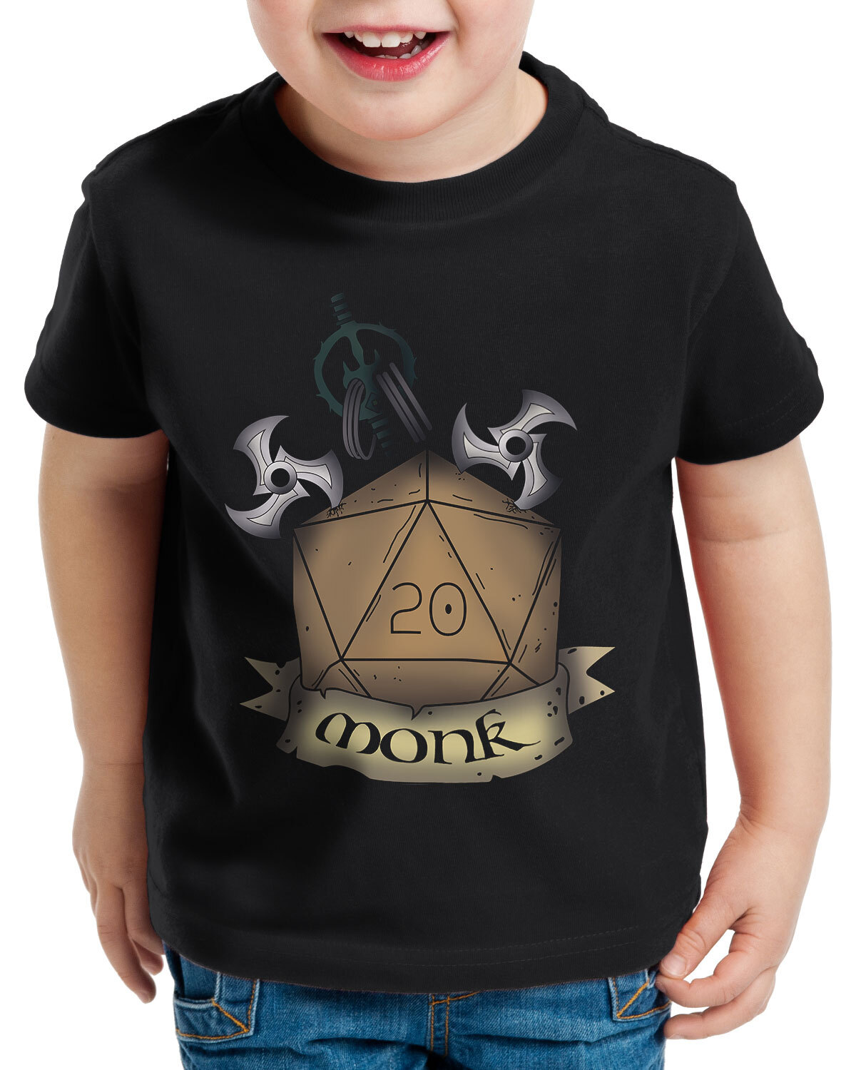 ALTRA T shirt bambino dadi monaco dungeon tabletop dragons d20