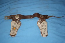 Vintage Texas Ranger Leather Double Cap Gun Holster