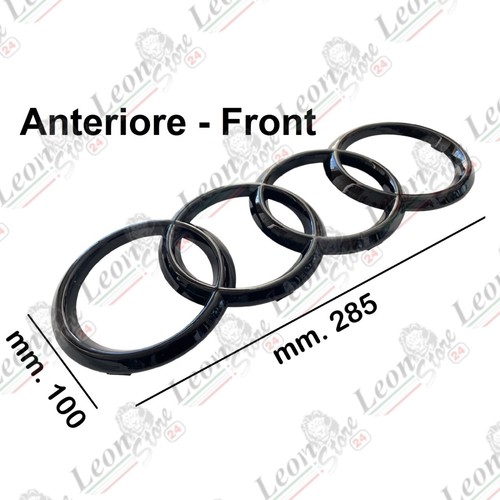 Wappen Logo Ringe für Audi vorne und/oder hinten schwarz glänzend Fries Emblem - Bild 13 von 17
