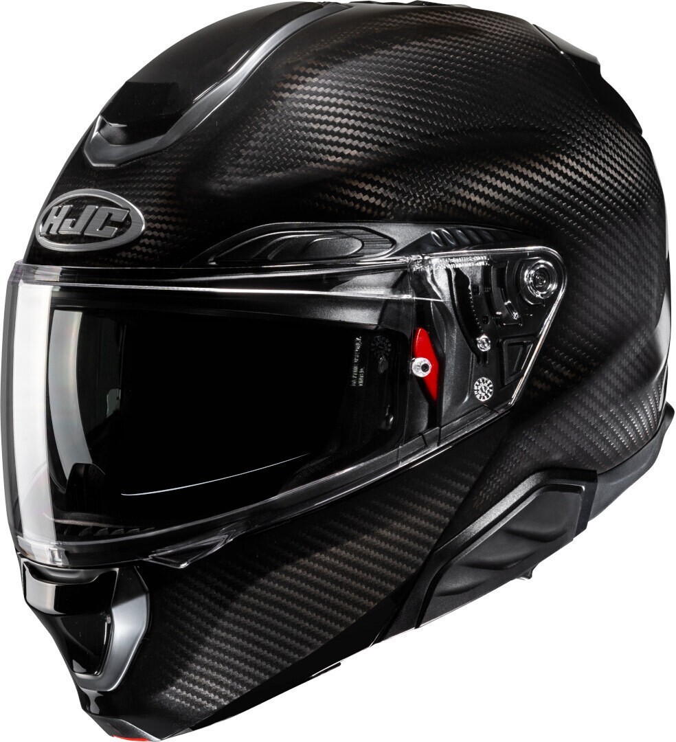 CASCO CARBONIO HELMET MODULARE APRIBILE HJC RPHA 91 CARBON BLACK GLOSS TG S