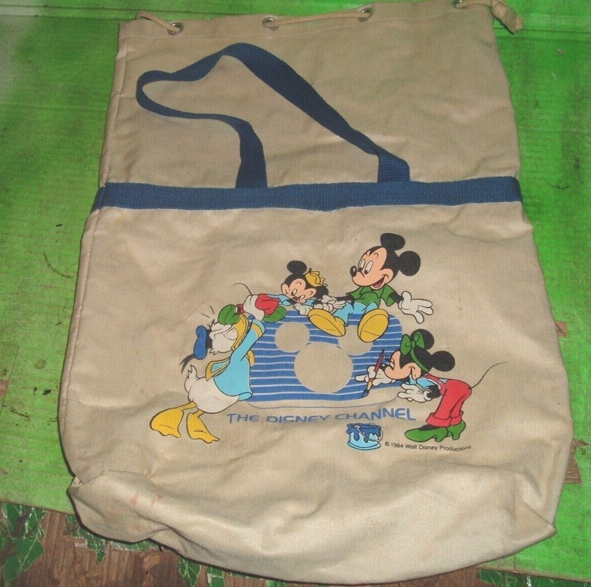 Disney channel bag Vintage 1984 Disney Channel Canvas Tote Bag, Mickey Mouse  main image 2