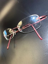 VTG Perry Ellis PE 186 3 Oval Japan Made Rimless Eyeglasses Vintage 135 48  20