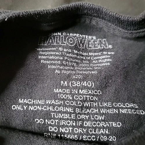 Camiseta John Carpenter's Halloween Hombre MED Negra La Noche Llegó a Casa Horror - Imagen 3 de 5