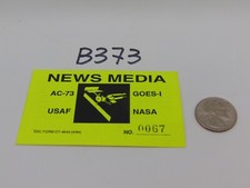 Vintage Nasa Space Program Space Shuttle Pass News Media AC-73 GOES-I USAF