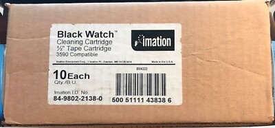 New Imation 3590/3590E Cleaning Cartridge-10 pack-100 cleanings per ctg #43838