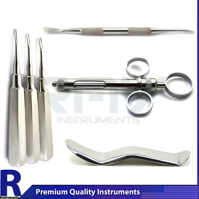 #ad Dental Oral Surgery Tooth Extracting Kit Surgical Coupland Elevators Syringe Lab $36.49