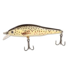 90mm Brown Trout Lure 2 Treble Hooks Pike Perch Zander Sea 9.9g Fishing Tackle