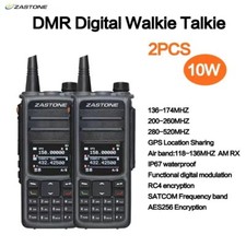 2PCS ZASTONE UV008 DMR Walkie Talkie Digita Two Way Radio Dual band 10W