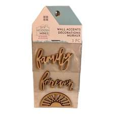 DIY Modern Mini Wall Accents Family Forever 3 pc