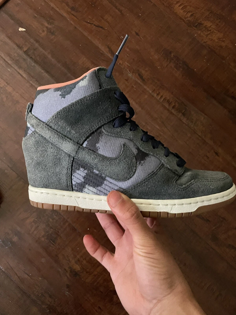 Nike dunk sky hi wedge best sale womens