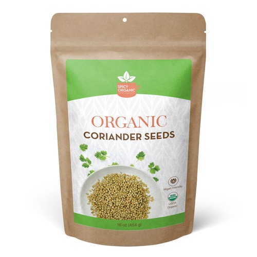 Graines de coriandre bio - sans OGM, arôme aromatique et noisette biologique certifié USDA - Photo 9/9
