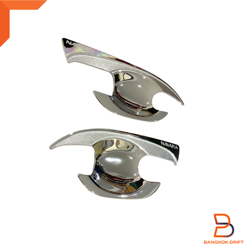 CHROME 4 DRS HANDLE COVER INSERT TRIM BOWL FOR NISSAN FRONTIER D23 15-19 NP300 - Picture 7 of 10