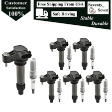 Ignition Coil & Spark Plug For Chevrolet Impala 3.6L V6 2012-2018 12632479 6pcs