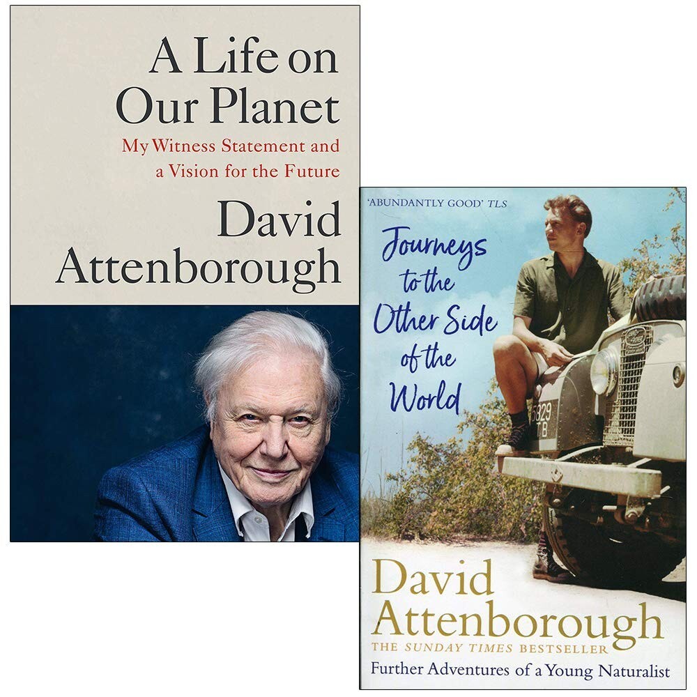 David Attenborough Collection 2 Books Set A Life on Our Planet, Journeys Other
