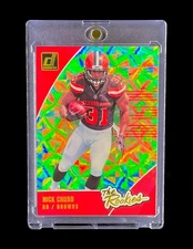 NICK CHUBB ROOKIE CHECKERBOARD REFRACTOR SP RC Panini 2018 Non Auto - TEXANS