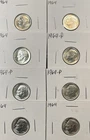 Roosevelt Dime Lot of 8 - BU - 1964 Mixed MM- 90% -