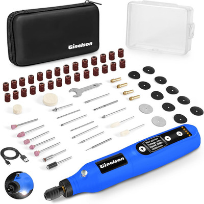 Cordless Rotary Tool, 5 Variable Speed Mini Rotary Tool Kit with 70 Accessories
