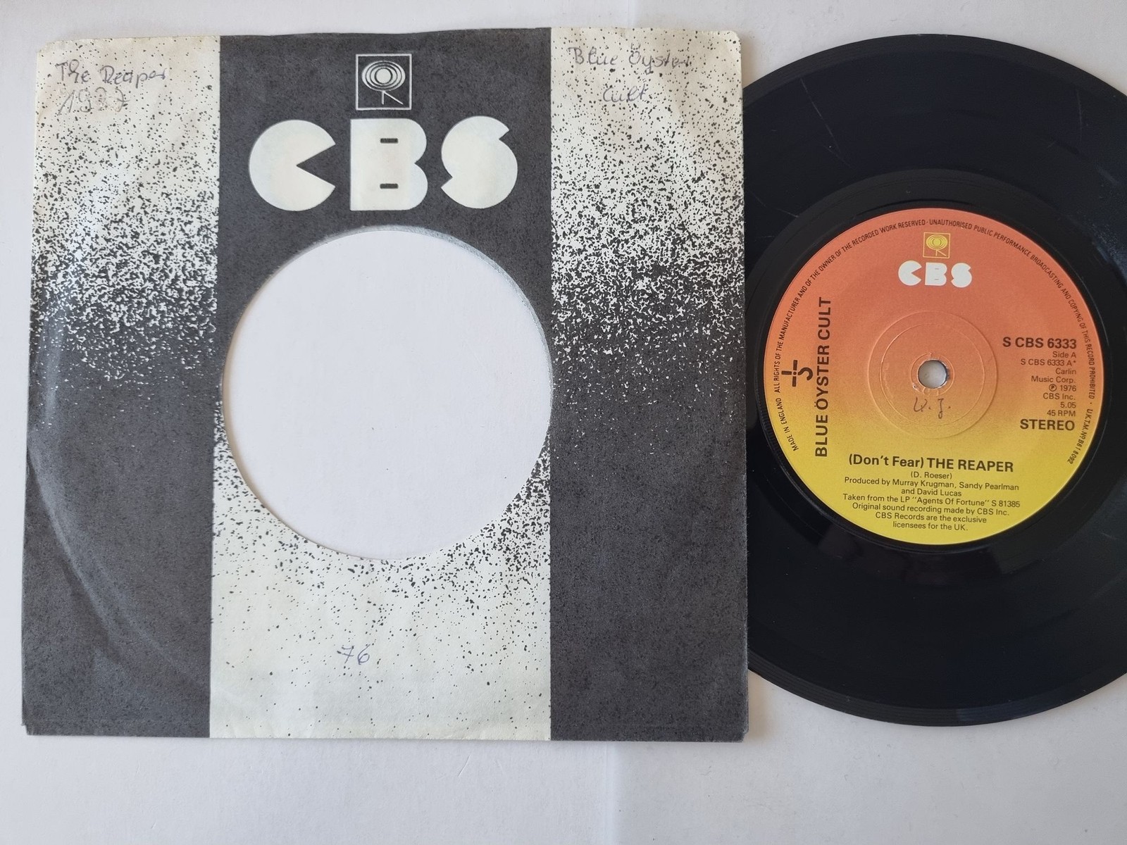 Blue Öyster Cult - (Don't Fear) The Reaper 7'' Vinyl UK/ READ FOR CONDITION!
