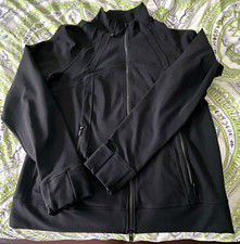 Lululemon Women's Define Full Zip Track Jacket Luon Black Zip Pockets Size 12