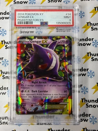 Gengar ex Phantom Forces #34 2014 Pokemon XY PSA 9