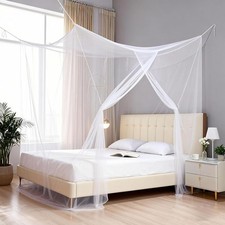 4 Corner Mosquito Net for Bed, Twin Size Insect Protection Netting  Ultra Fine