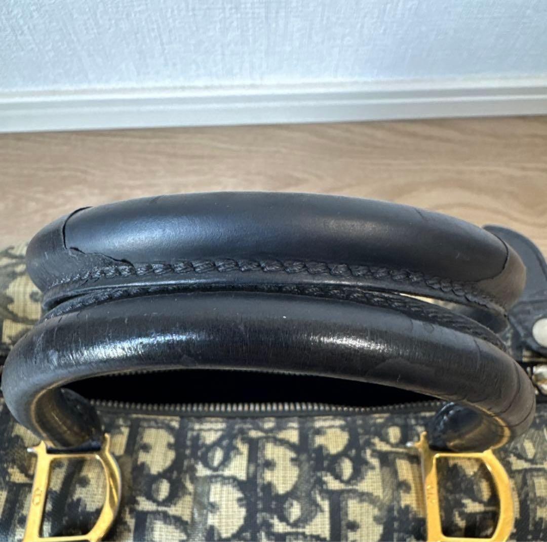 CHRISTIAN DIOR Canvas Leather Mini Boston Bag Black Oblique Hardware Vintage thumbnail 19