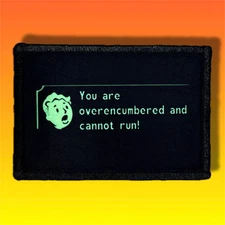 Fallout Overencumbered Morale Patch / Military Badge ARMY Tactical Airsoft 551