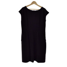 Quince Women Ultra-Stretch Ponte Cap Sleeve Dress Black XL