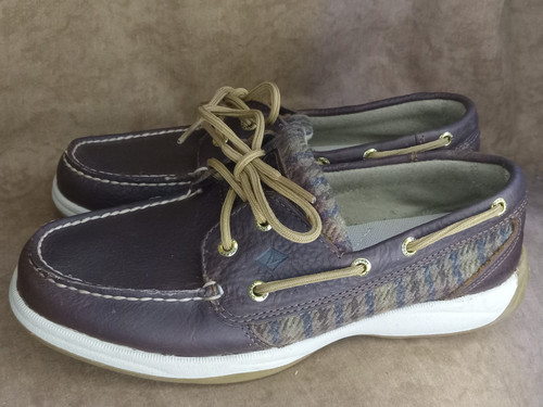 Womens Sperry Top Sider Classic 2 Eye Boat Shoes Loafers Sz 7 M Used Brown