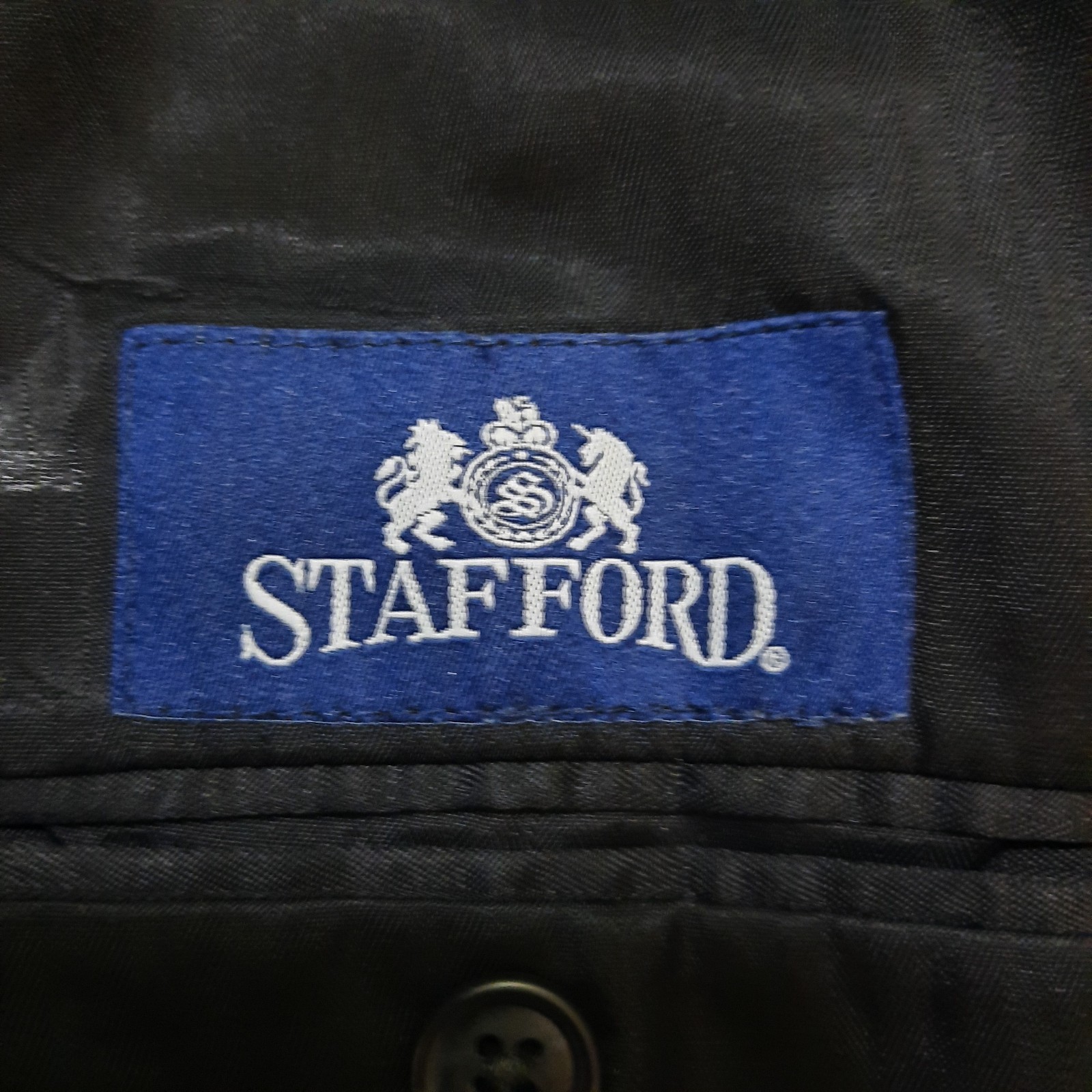 Stafford Mens 41R Blazer Sport Coat Suit Jacket Gray 2 Button Wool