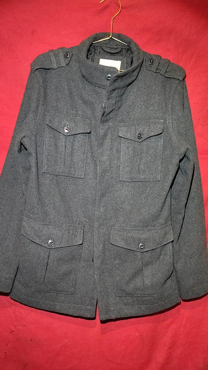 00s OLD NAVY Wool Jacket charcoal 短丈 00s【OLD NAVY】A-2 Type Wool Jacket | the Holic vintage clothing