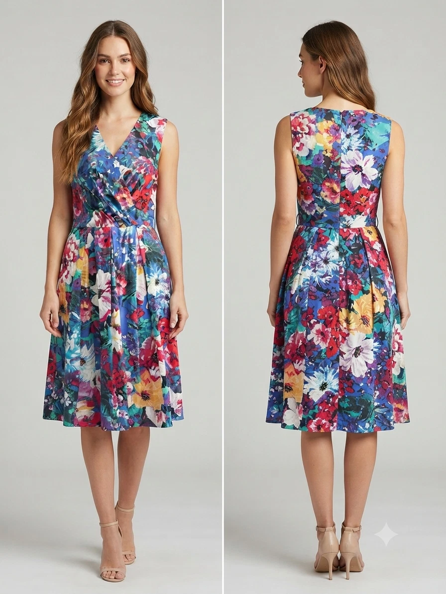 be by chetta b womens short sleeve floral maxi dress Be by CHETTA B Womens Split Crew Neck Short Sleeve Fitted Maxi Dress, Color: Blue Multi