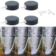 4 Pack 1.6 Inch Aquarium Air Stones Gray Fish Tank Bubble Diffusers