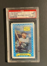 1972 Kellogg's 3-D All-Time Baseball Greats - Babe Ruth #6 Greatest Ever