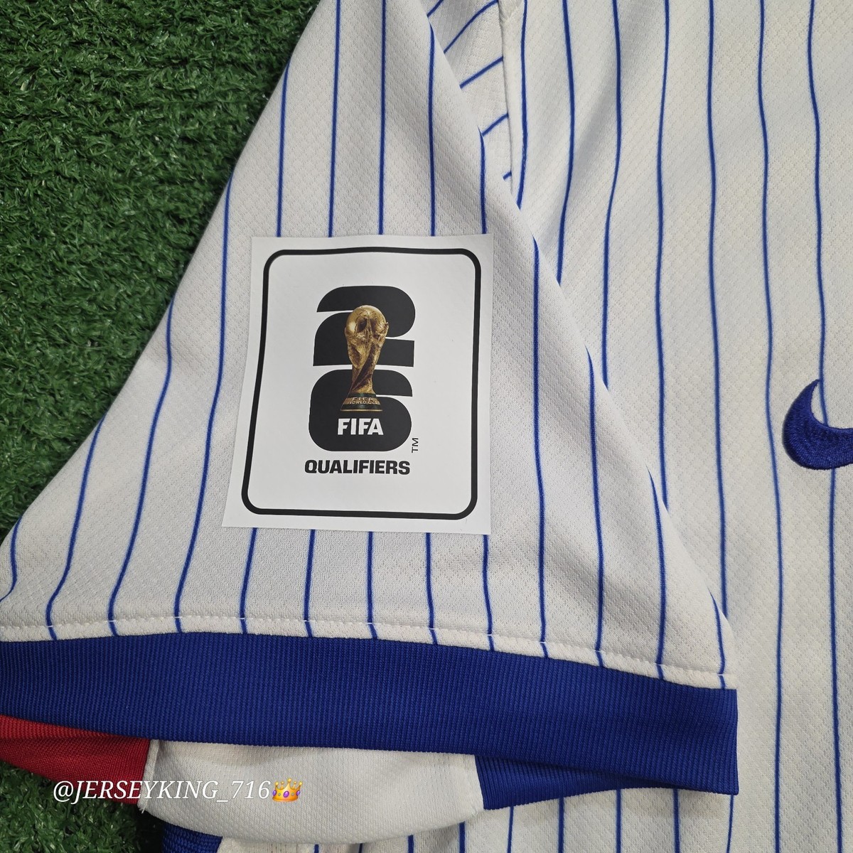 NIKE France Ousmane Dembele #7 2024/25 Away Soccer Jersey WC