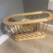 Vintage Wooden Magazine Rack / Newspaper Holder