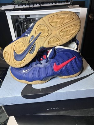 The Nike Air Foamposite Pro USA Blue Void University Red Men's Size 10