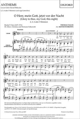 O Herr mein Gott jetzt vor der Nacht Glory to thee my God this  by Thomas Tallis