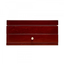 Mele and Co Wood with Walnut Finish Brynn Jewelry Box with Florentine Marquetry
